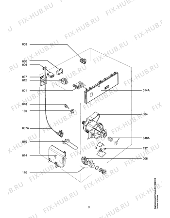 Взрыв-схема стиральной машины Aeg LAV74728-W - Схема узла Electrical equipment